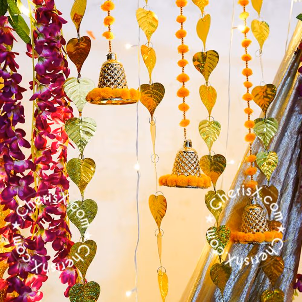 Celebrate Ganesh Chaturthi with our exclusive Ganesh Chaturthi Pandal Decoration in Shimmery Golden Colour theme.