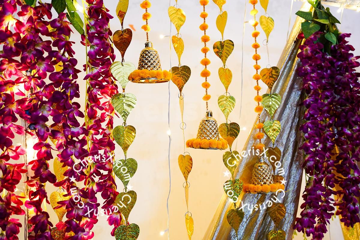 Celebrate Ganesh Chaturthi with our exclusive Ganesh Chaturthi Pandal Decoration in Shimmery Golden Colour theme.