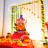 Celebrate Ganesh Chaturthi with our exclusive Ganesh Chaturthi Pandal Decoration in yellow and Green Colour theme.