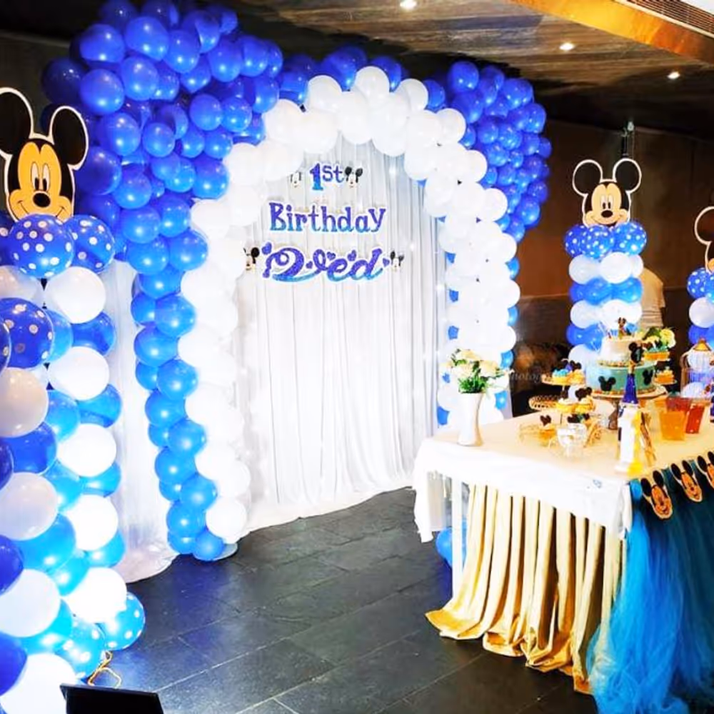 Celebrate your baby boy's birthday with Mickey Mouse Theme Decoration by CherishX!