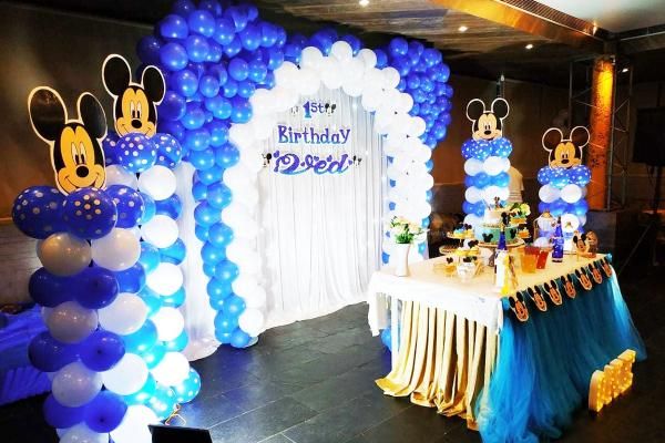 Celebrate your baby boy's birthday with Mickey Mouse Theme Decoration by CherishX!