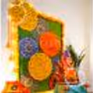 Mandala Floral Backdrop Ganpati Decor — photo 5