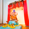 Ganesh Chaturthi flower decoration for celebrating the event