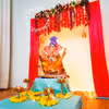 Ganesh Chaturthi flower decoration for celebrating the event