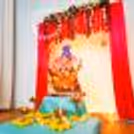 Ganesh Chaturthi flower decoration for celebrating the event