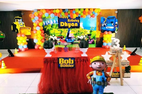 Add elegance to your kid's birthday party by having CherishX's Grand Bob the Builder Theme Decor in Bangalore!