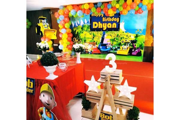 Add elegance to your kid's birthday party by having CherishX's Grand Bob the Builder Theme Decor in Bangalore!