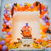 Ganpati Idol Decoration with LED Lights & Balloon Frame
