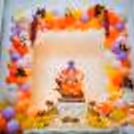 Ganpati Idol Decoration with LED Lights & Balloon Frame