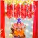 CherishX Pink Flowers Ganesh Puja Decor for your home