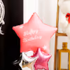The pastel-pink-shaped balloon adds a unique elegance to this gifting item