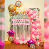 Book this Pink Themed Naming Ceremony or Annaprashan Decoration by CherishX in Delhi NCR!