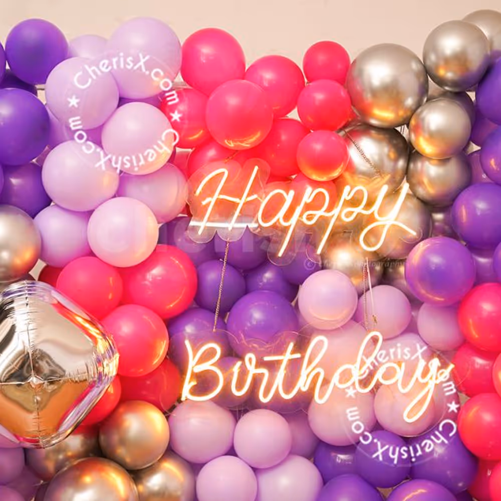 No birthday is complete without a cake and balloons!