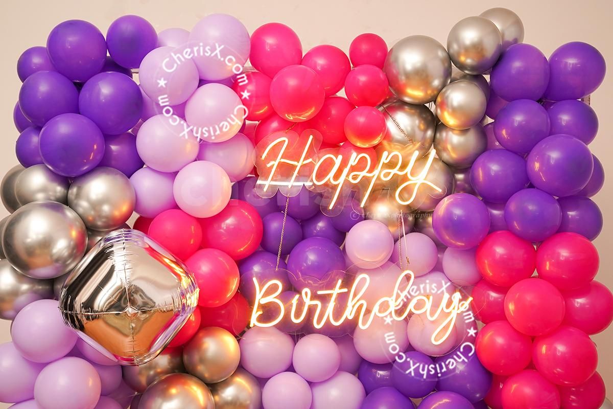 No birthday is complete without a cake and balloons!