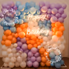 Add a new element of pastel and blue pastel balloons to tour birthday décor
