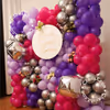 The shades of purple make for a beautiful aesthetic for the housewarming celebration