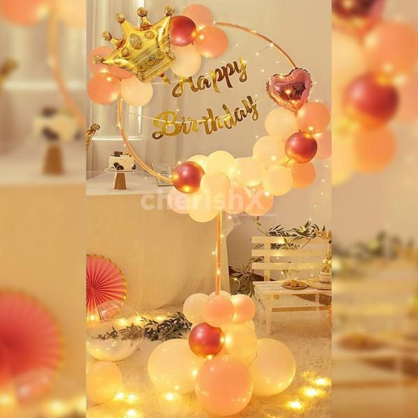 Express the affection in your heart with a gorgeous golden balloon bouquet.