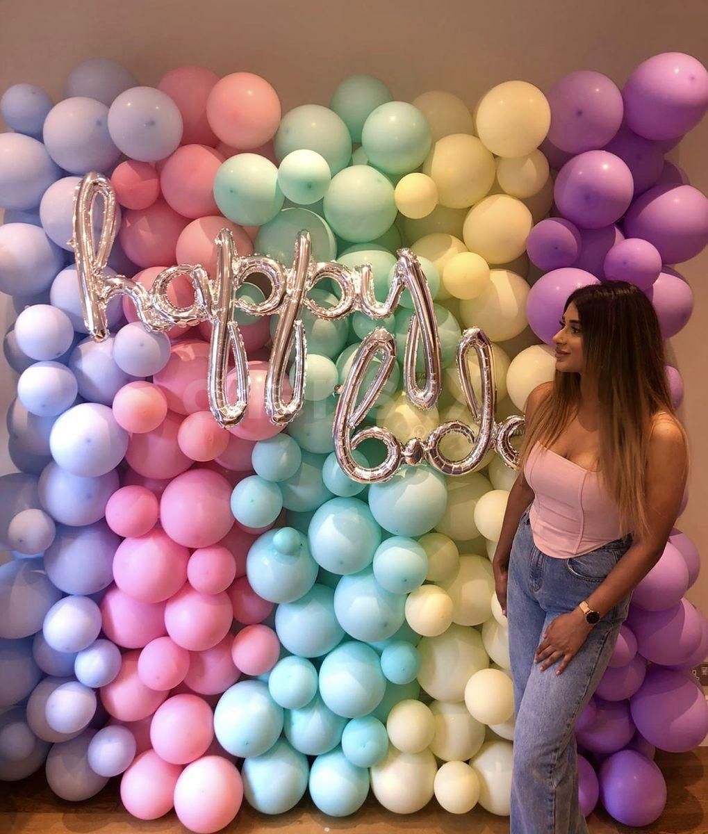 Book this trending pastel theme balloon wall decor from CherishX