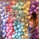 Book this trending pastel theme balloon wall decor from CherishX