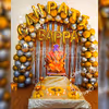 Golden and Silver Ganesh Chaturthi Balloon Decoration Arch