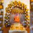 Golden and Silver Ganesh Chaturthi Balloon Decoration Arch