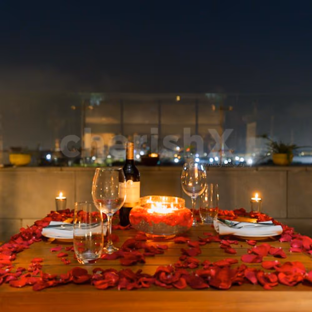 Enjoy an unforgettable dinner experience right under the skylight