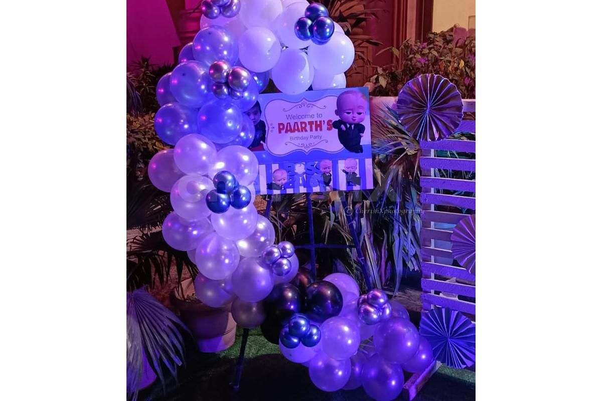 A baby name mosaic letter with balloons makes it personalised for your little one