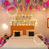 Silver and pink birthday décor will be rare and exciting both for you and your guest
