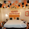 Celebrate your birthday in style and elegance with the rose gold and black décor