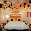 Celebrate your birthday in style and elegance with the rose gold and black décor