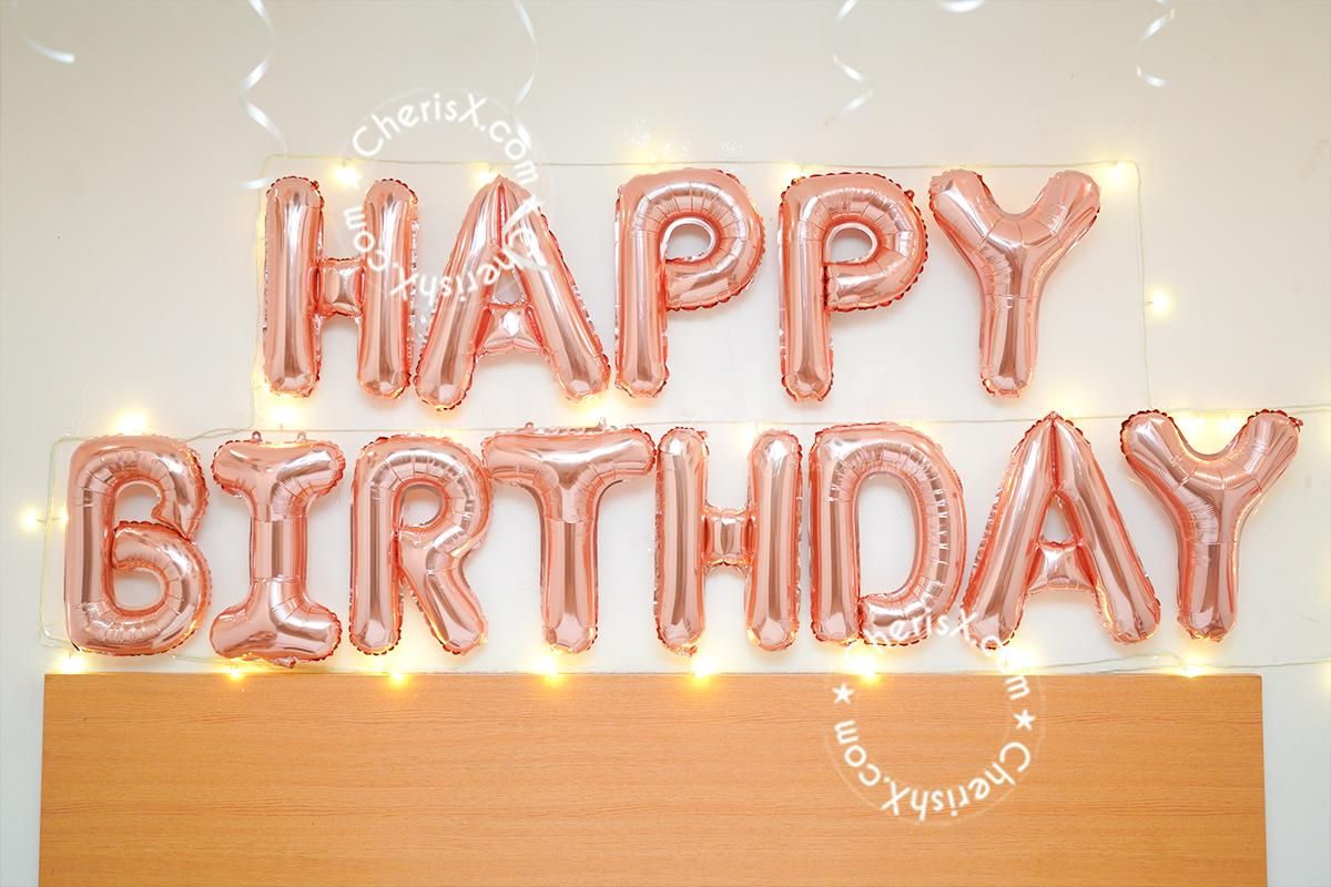 Have you ever tried a rose gold balloon foil hanging on the walls? It will be pleasant