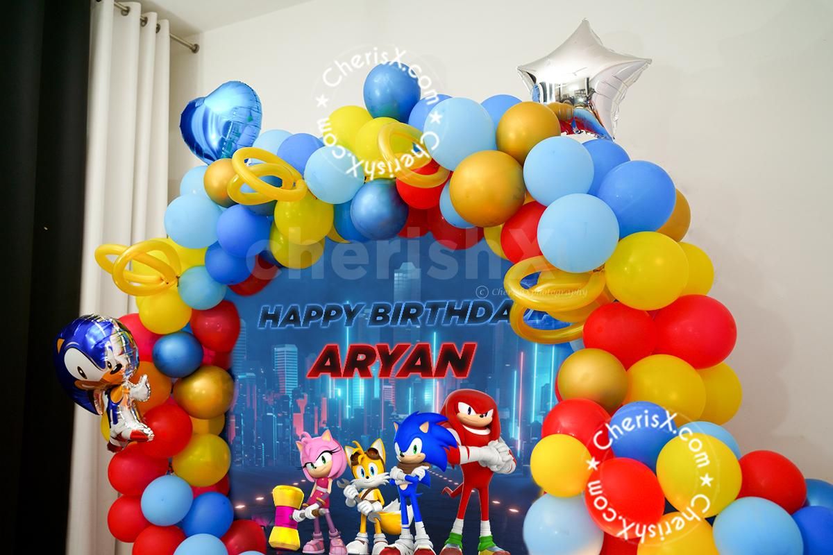 Your guest will surely click a hundred pictures against the Sonic flex backdrop