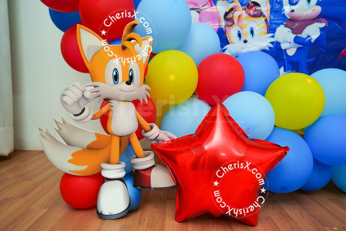 The sonic character sun board cutout is a perfect representation of them adding joy to your party