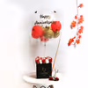 The beautiful looking bucket consists of a gold and red balloons inside one big bubble balloon to give a lovely look!