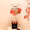 Send lovely wishes to your close ones with CherishX's Red & Gold Balloon Bucket!