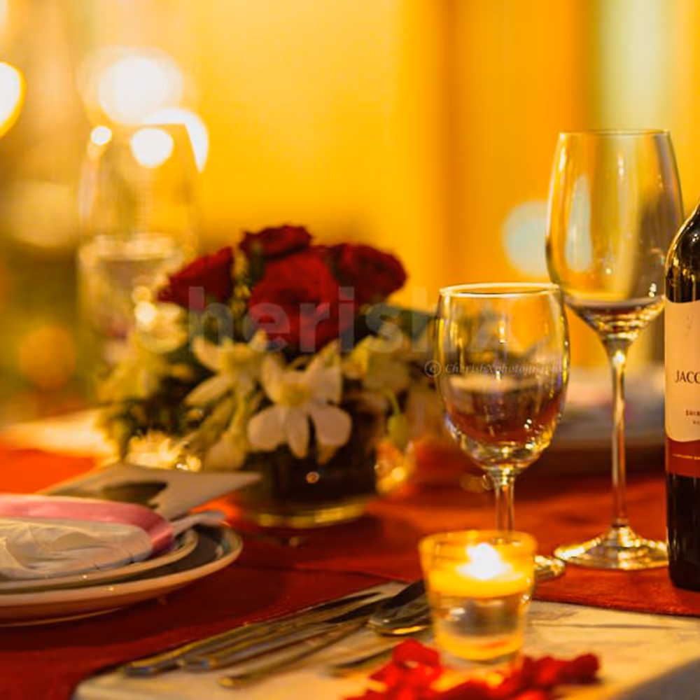See the stars in the skies above and the beauty of nature around you as you enjoy your romantic dinner