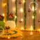 Flower garlands can complete the blank wall space