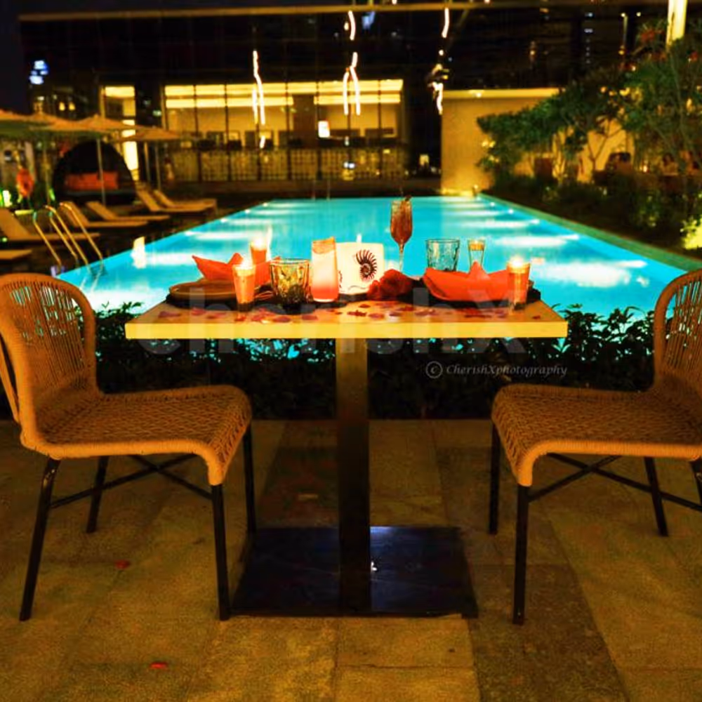 Experience a poolside candlelight dinner by Hilton like never before with CherishX