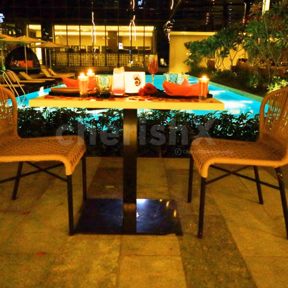 Experience a poolside candlelight dinner by Hilton like never before with CherishX