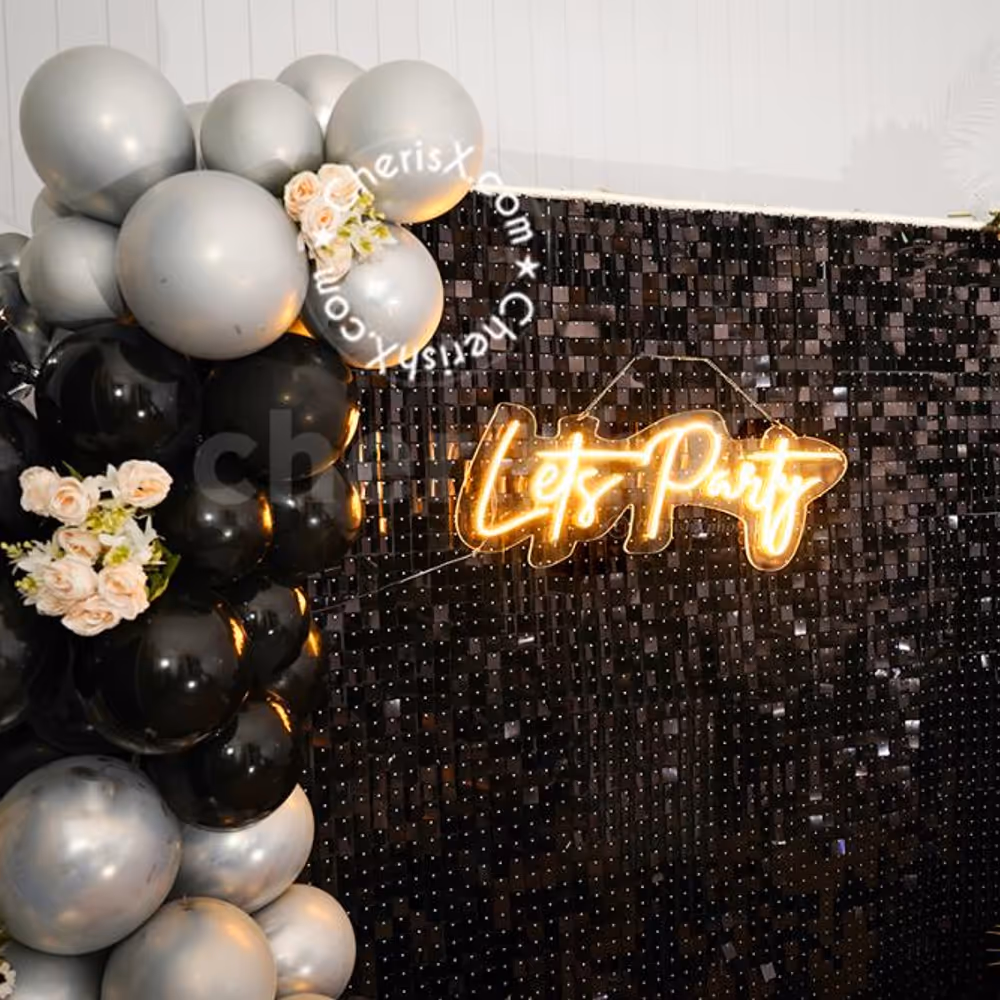 What better way to start a celebration than with the Let's Party Neon Light!