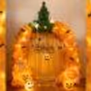 Halloween pumpkin theme decoration with spooky balloon styling