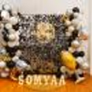 Silver sequin Bride To Be decoration for a chic bridal celebration
