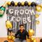 Silver Groom To Be decoration for a stylish bachelor celebration