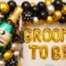 Black and Golden Bachelorette Party Decor — photo 3