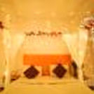 Our red pillar candles are the highlight of the night