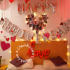 The paper heartstrings hanging around will make the decor even more attractive
