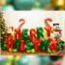 This cheerful display of balloons adds colour and joy to Xmas night