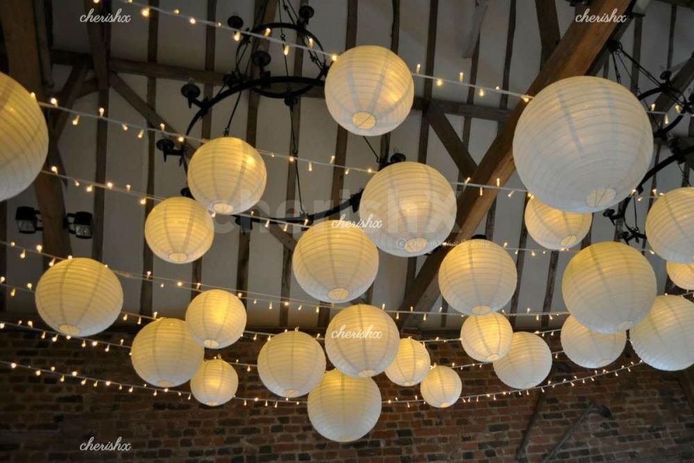 Colourful Paper Lanterns and Fairy Lights to make your Anniversary Celebrations memorable.