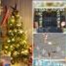 Christmas premium office and store decoration package with festive balloon styling