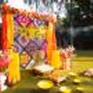 The brass pots add the traditional touch to the celebration